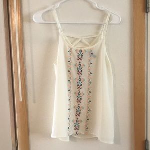 Gently Worn Fulltilt Embroidered Tank